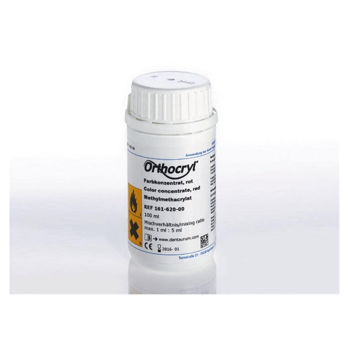 Orthocryl® Farbkonzentrat - Rot, Flasche 100 ml