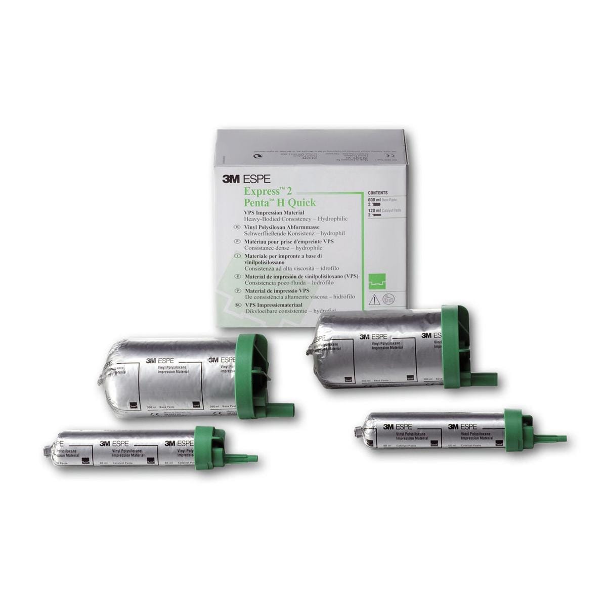 3M Express™ 2 Penta™ H Quick für PENTAMIX 3 - Schlauchbeutel 2 x 300 ml Basispaste und 2 x 60 ml Katalysator