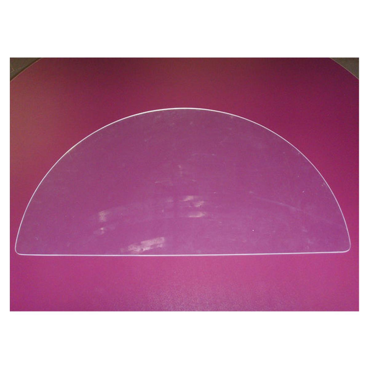 Arbeitsplatzauflagen halbrund - F40 (mit Wölbung), transparent