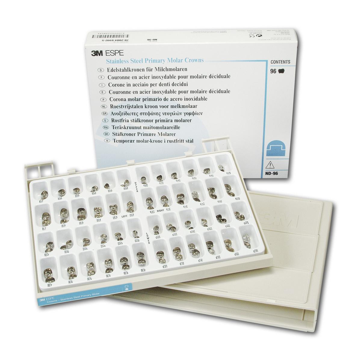 3M Edelstahlkronen Sortiment - Sortiment 96 Stück (ND 96)