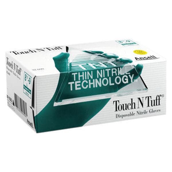 Touch N Tuff® Nitrilhandschuhe grün - Größe S, 6,5 - 7, Packung 100 Stück