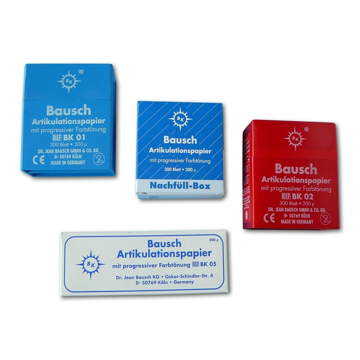 Bausch Artikulationspapier - BK 1001, blau, Nachfüllpackung für BK 01