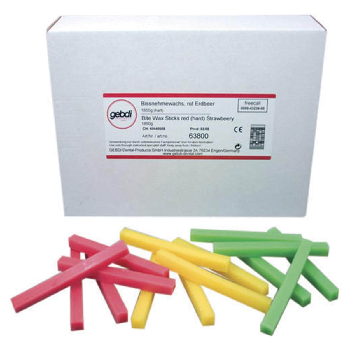 Bissnehmewachs ohne Aroma - Gelb - weich, Stangen, Packung 490 g