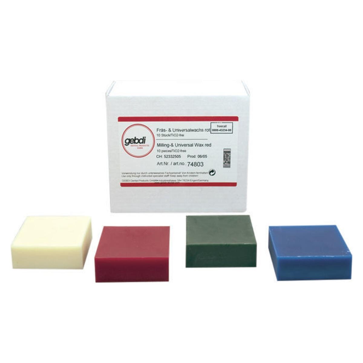 Fräs- und Universalwachs - Blau, Packung 10 Blöcke