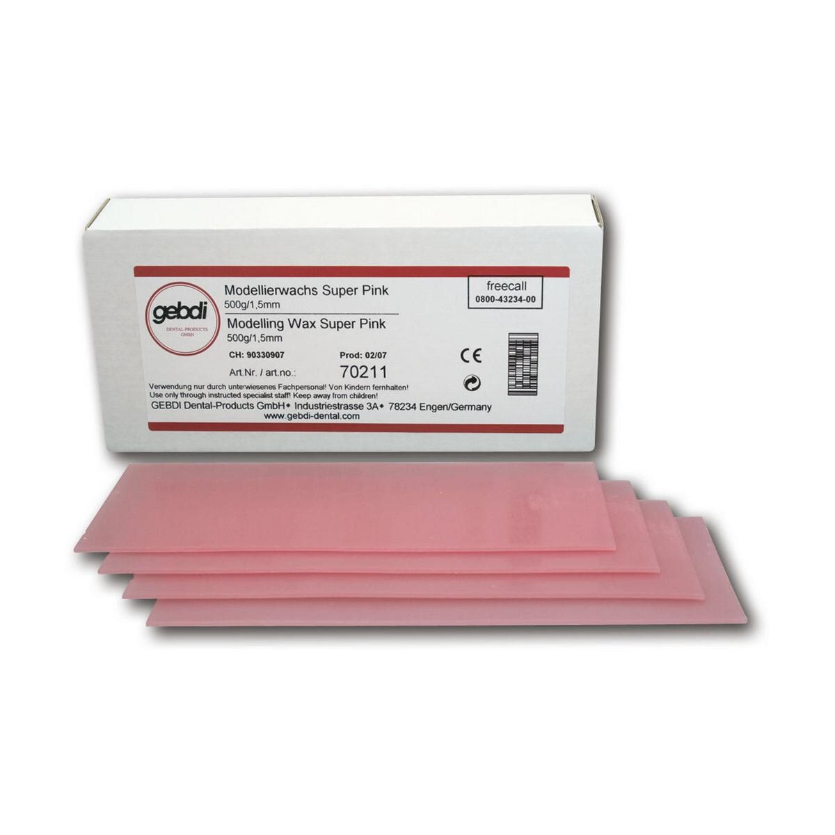 Modellierwachs Super-Pink - Packung 500 g