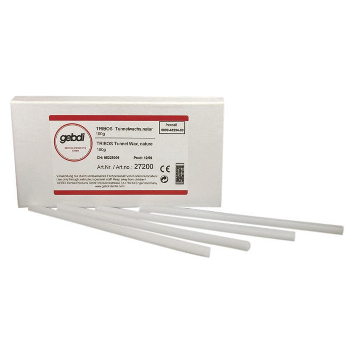 TRIBOS Tunnelwachs - Natur, Packung 100 g