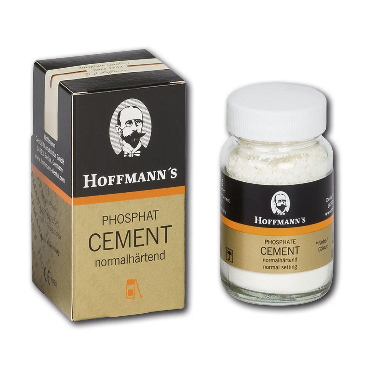 Hoffmann´s Cement normalhärtend - Pulver - Nr. 8 - perlgrau, Packung 100 g