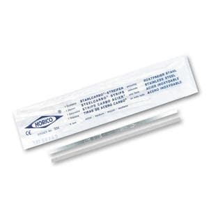 Stahlcarbo®-Streifen, einseitig diamantiert - Fein (rot), Breite 6 mm, Stärke 0,09 mm, Packung 12 Stück