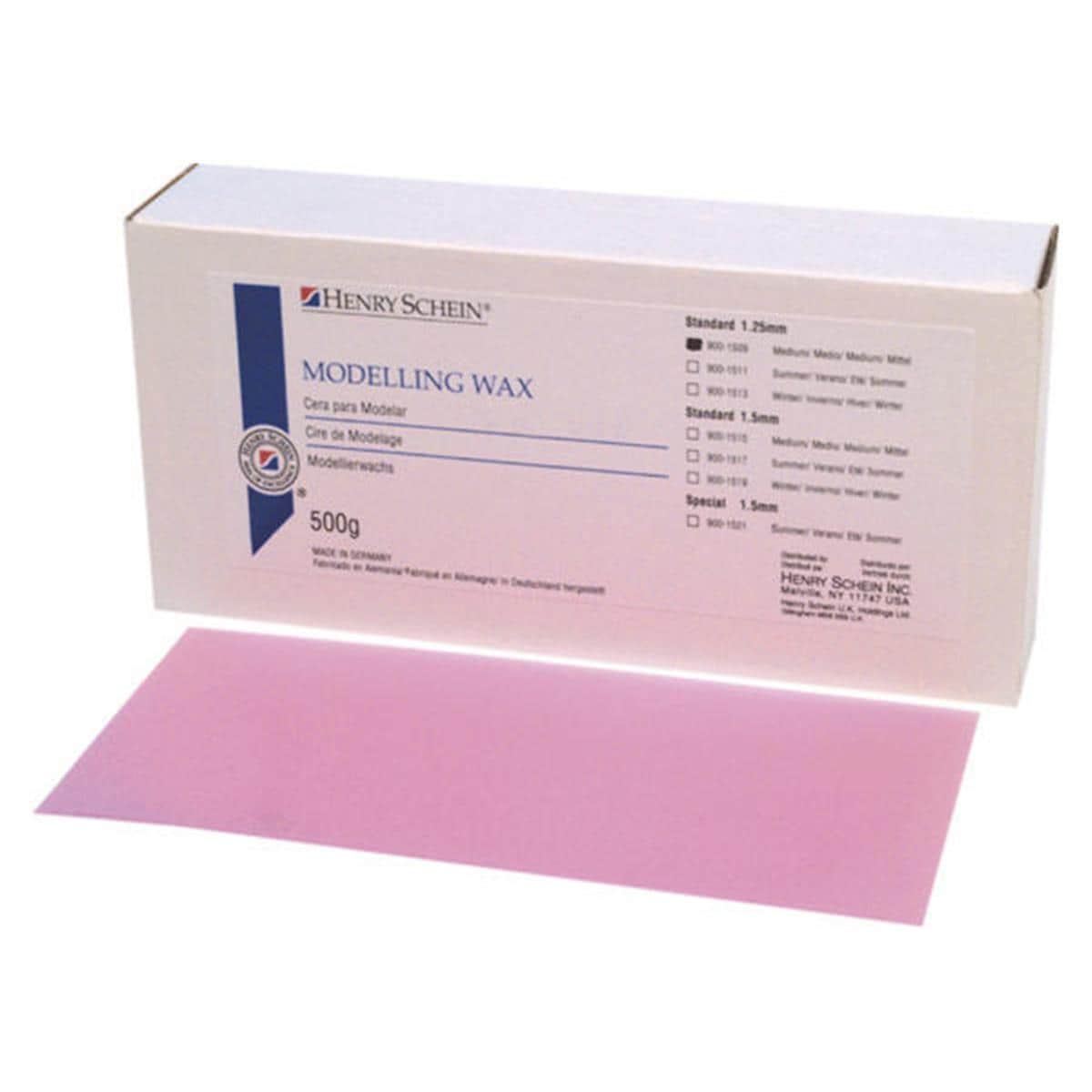 HS-Modellierwachs Standard Medium, Modelling Wax - Stärke 1,25 mm, Packung 500 g