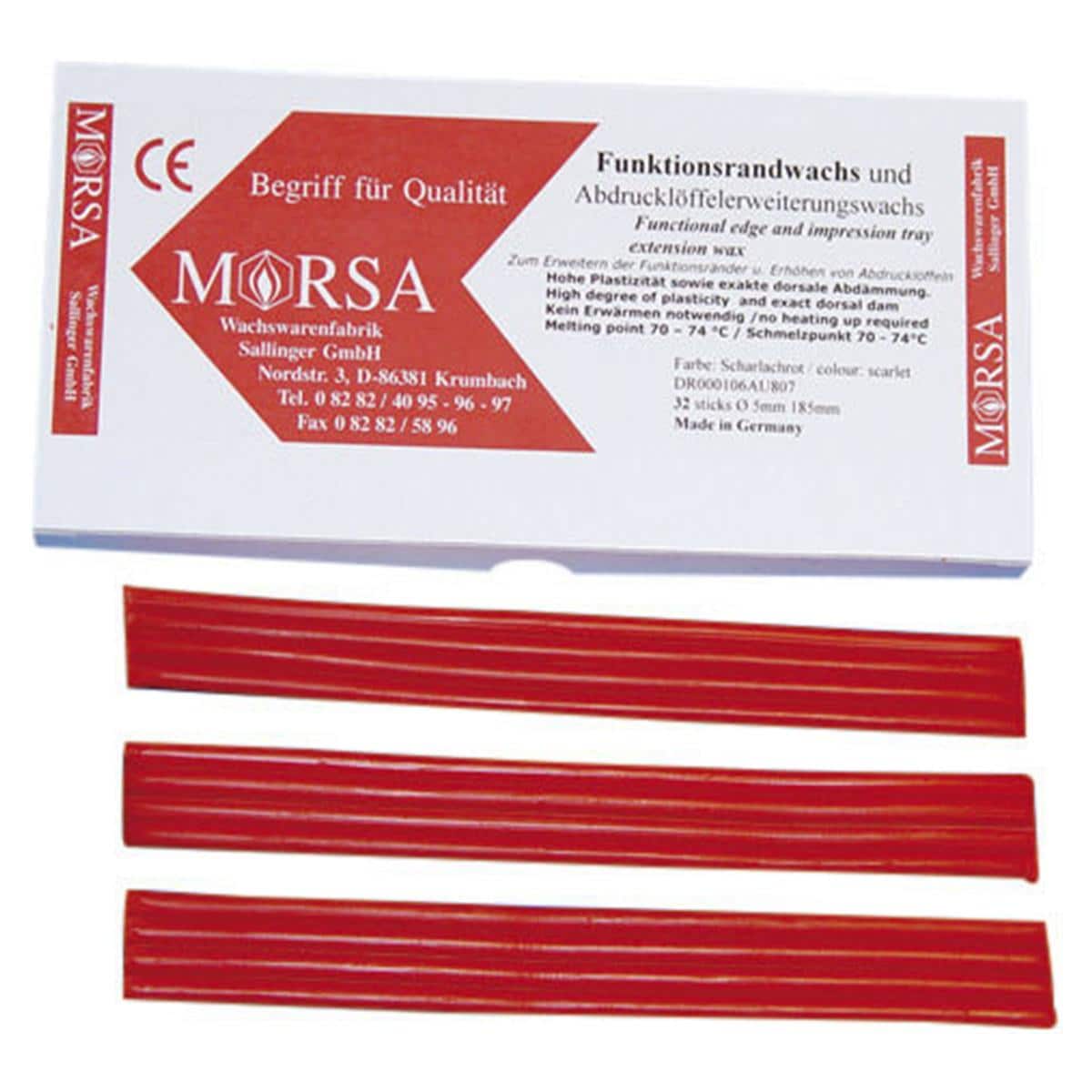 Funktionsrandwachs - Rot, Packung 32 Stangen (140 g)