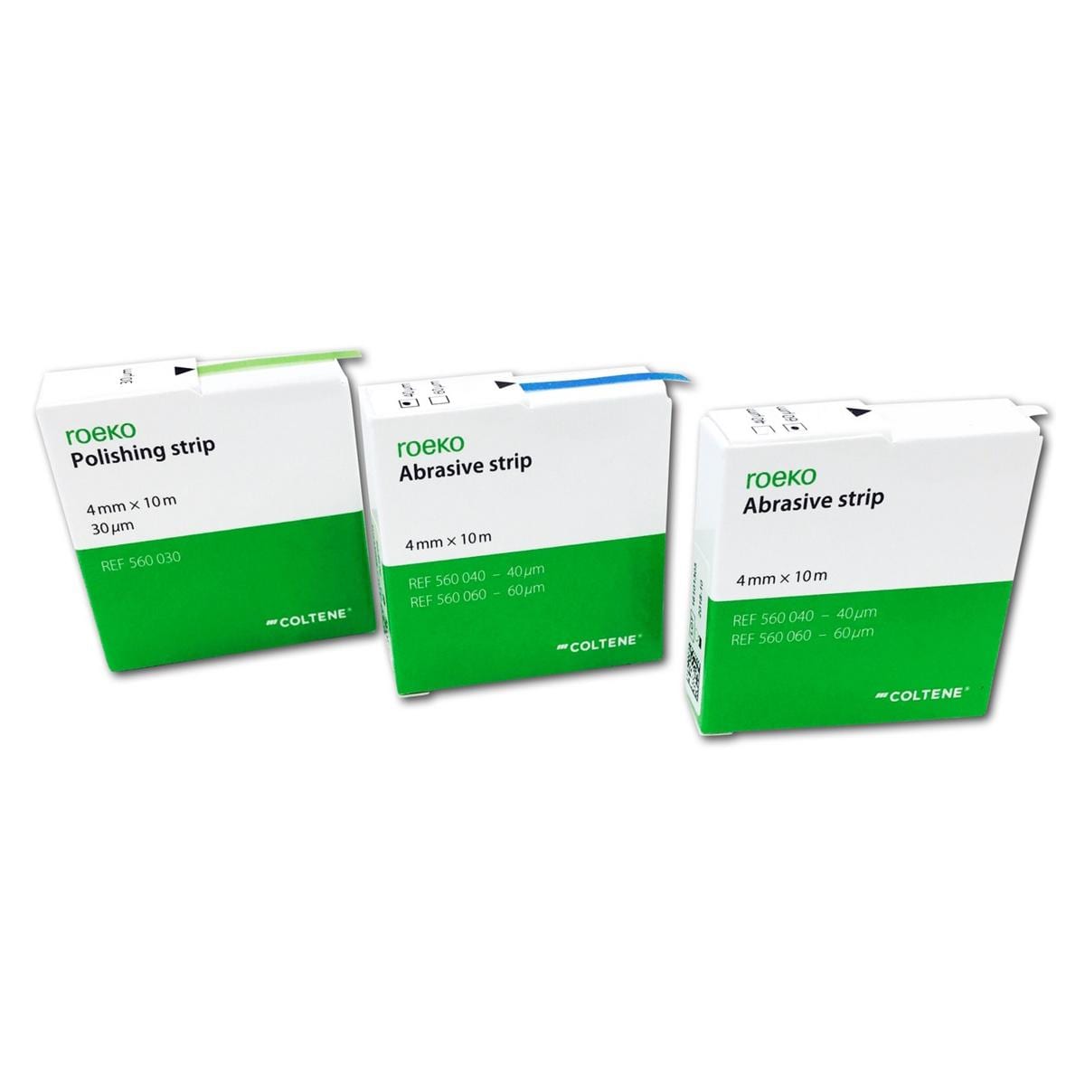 roeko Polierstreifen / Schleifstreifen - Polierstreifen, grün, 30 µm, Packung 10 m
