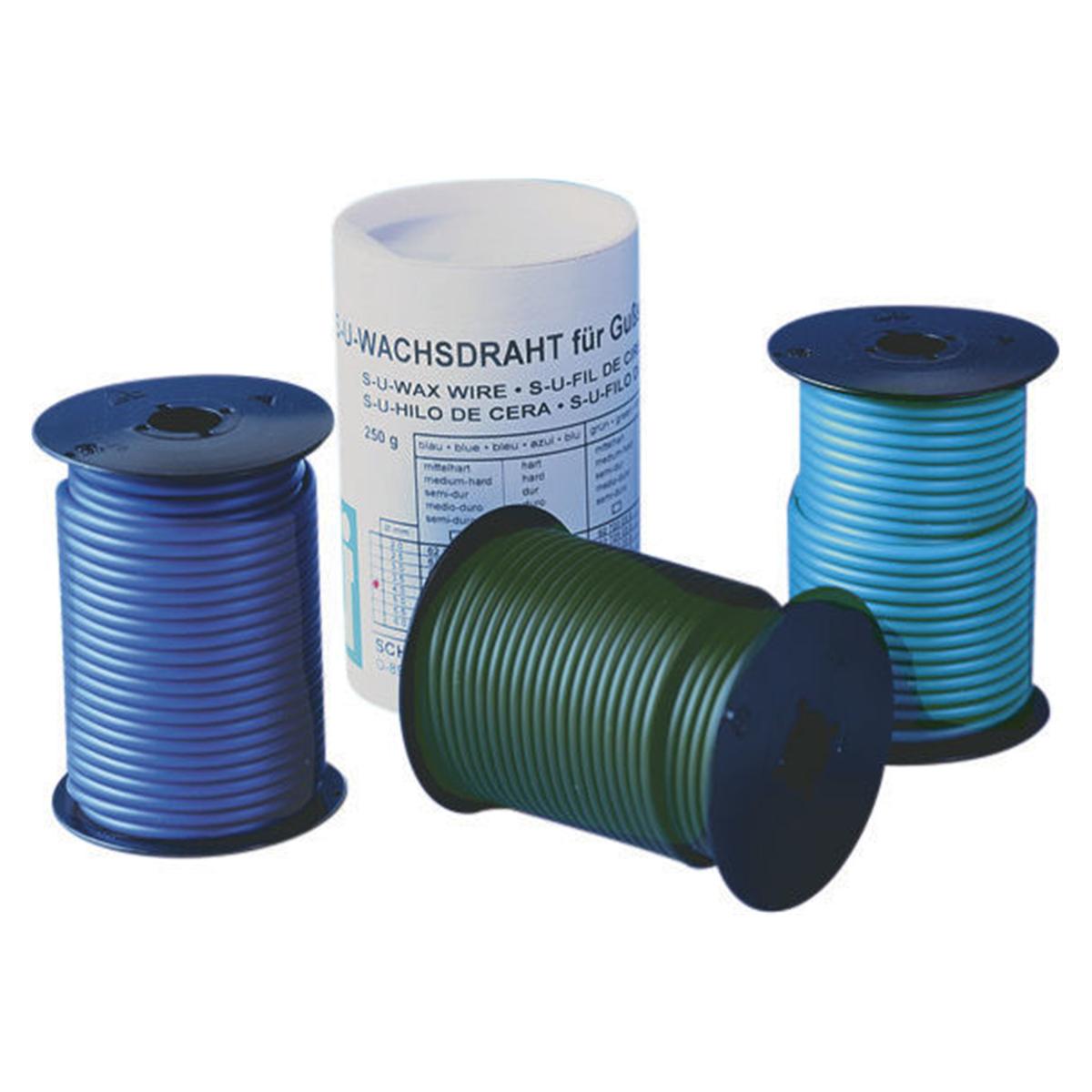 S-U Wachsdraht blau, mittelhart - Ø 6,0 mm, Rolle 250 g