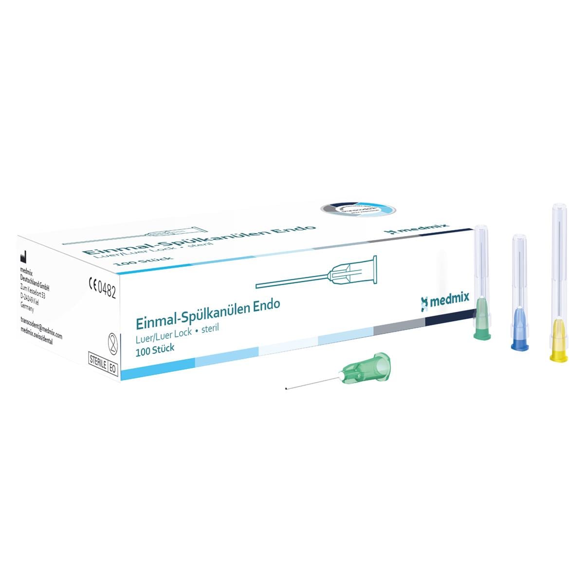 Einmal-Spülkanülen Endo - Grün - 30G, 0,3 x 23 mm, Packung 100 Stück