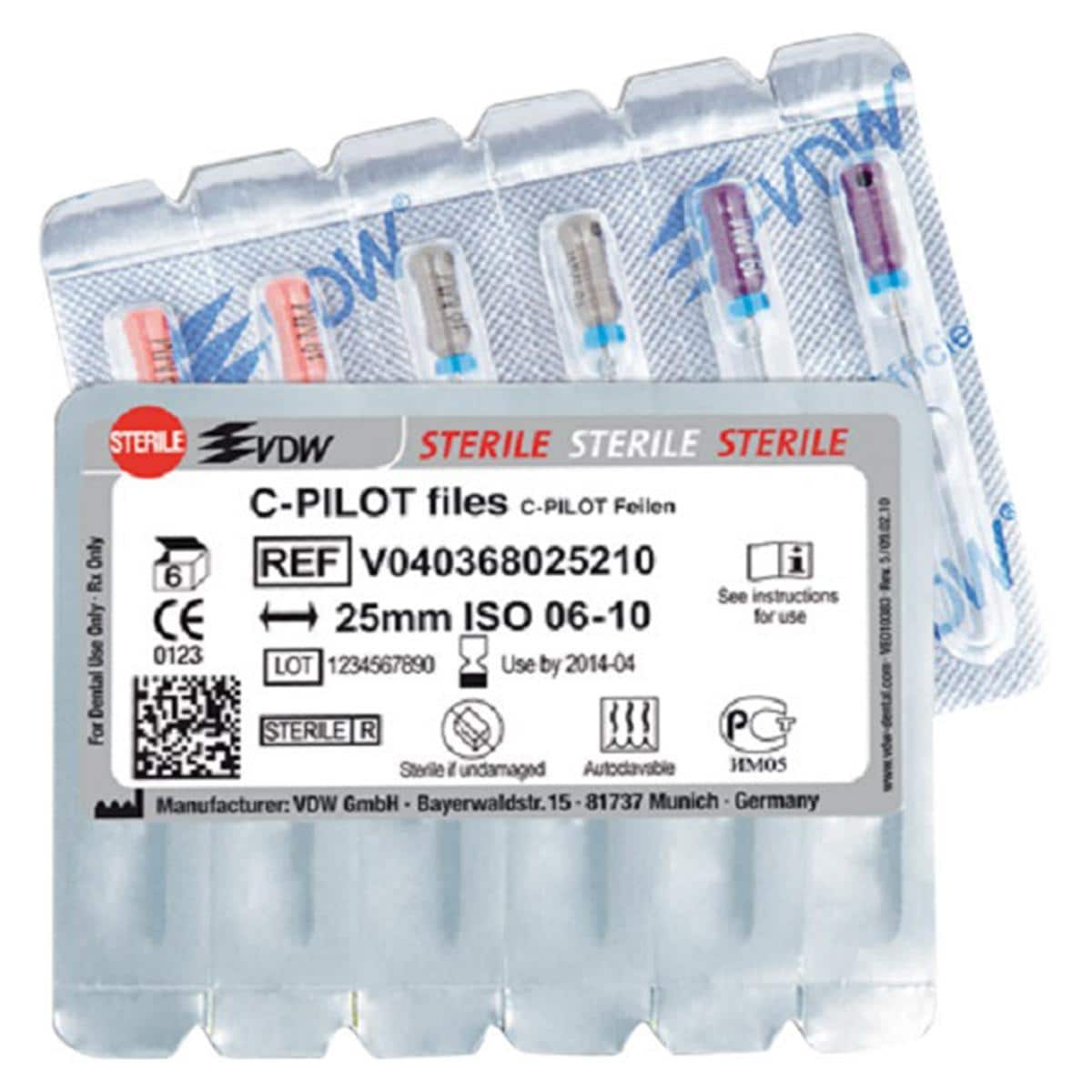 VDW®STERILE C-PILOT® Feile - ISO 006, rosa, Länge 19 mm, Packung 6 Stück