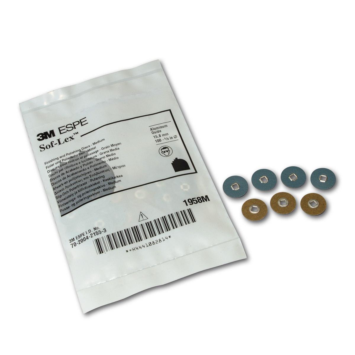 3M Sof-Lex™ Polierscheiben für Moore-Mandrelle - SF - sehr fein (1958 SF), Packung 100 Stück