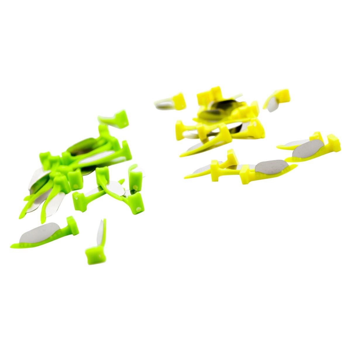 FenderMate Primary Kinderzahnmatrize - Nachfüllpackung - Lang, neon-grün, Packung 18 Stück