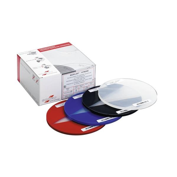 BIOPLAST® XTREME, Ø 125 mm (rund) - Einzelfarben - Rot, Stärke 4 mm, Packung 10 Stück