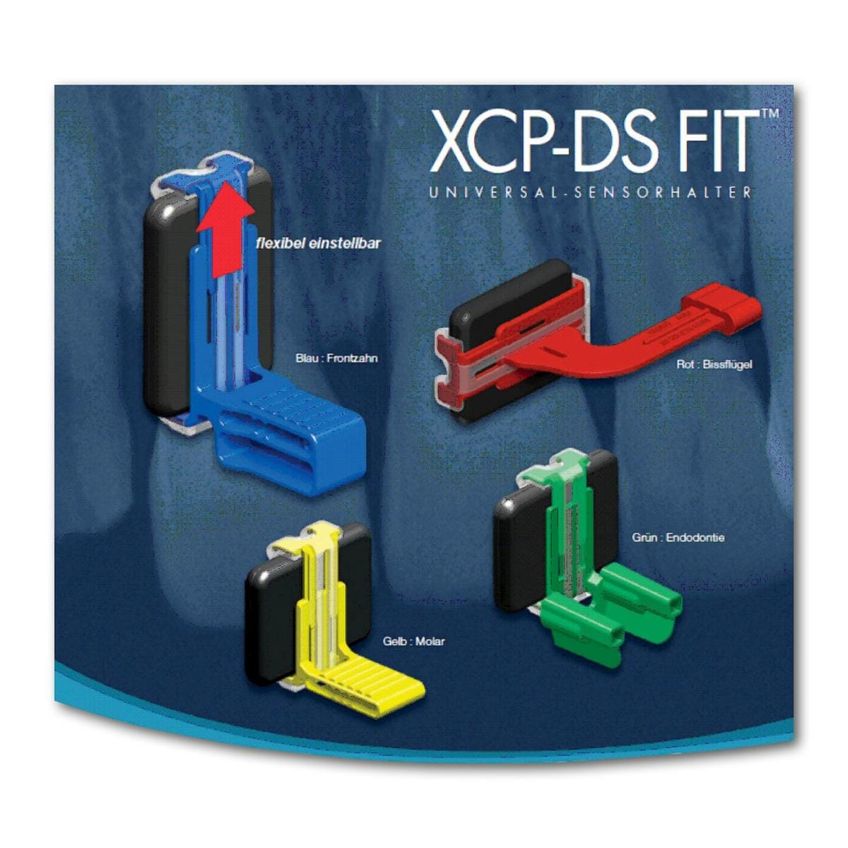 XCP-DS Fit® Sensorhalter, Bissplatten - 559903 - Horizontal Bissflügel, rot, Packung 2 Stück