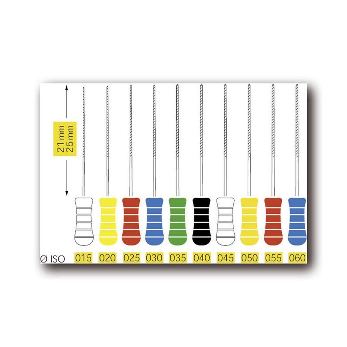 Nitiflex® K-Feile - ISO 025, rot, Länge 25 mm, Packung 6 Stück