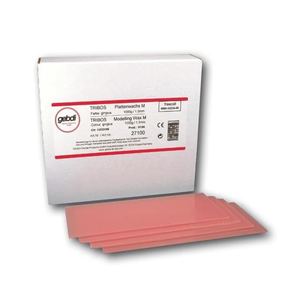 TRIBOS Plattenwachs M - Gingiva, Packung 1.000 g