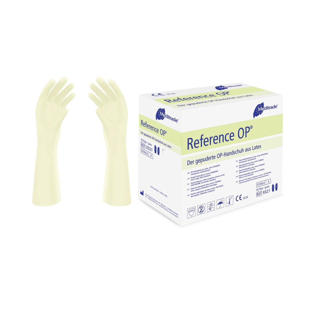 Reference OP® - Handschuhe Steril - Größe 8.5, Packung 50 Paar