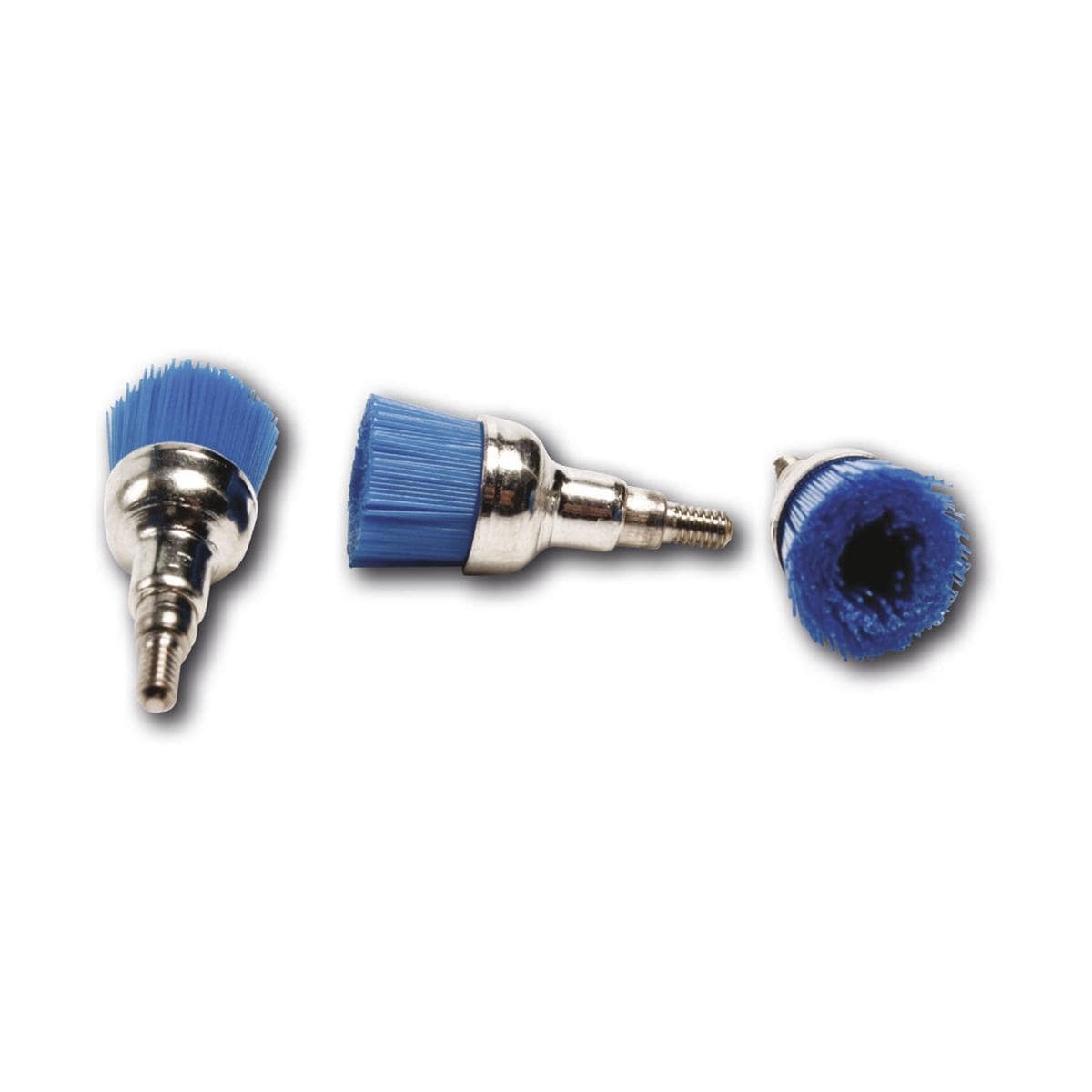 HS-Zahnreinigungsbürsten latexfrei, aufschraubbar - Blau - hart, Packung 100 Stück