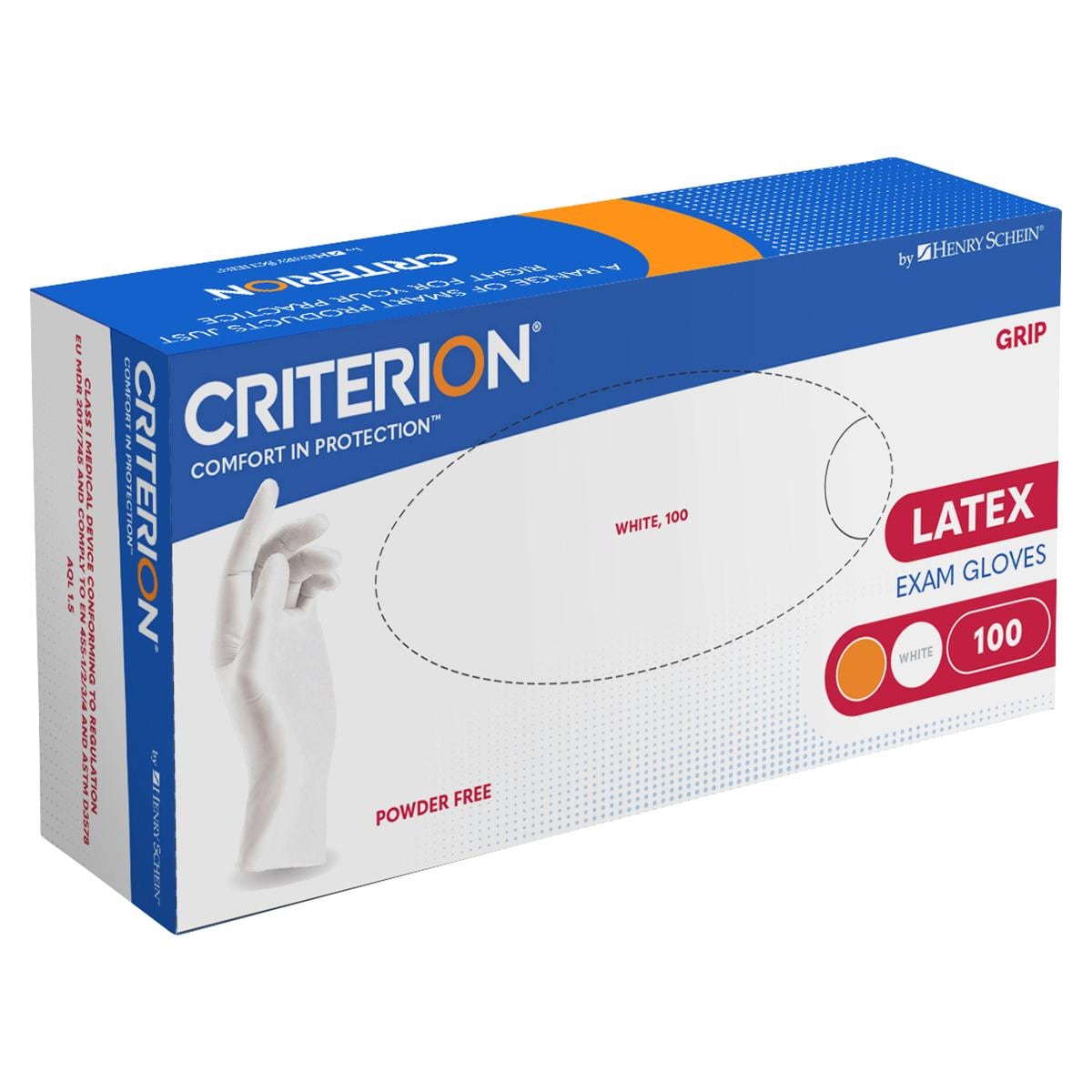 HS-Latex Handschuhe Grip puderfrei Criterion® - Größe XL, Packung 100 Stück