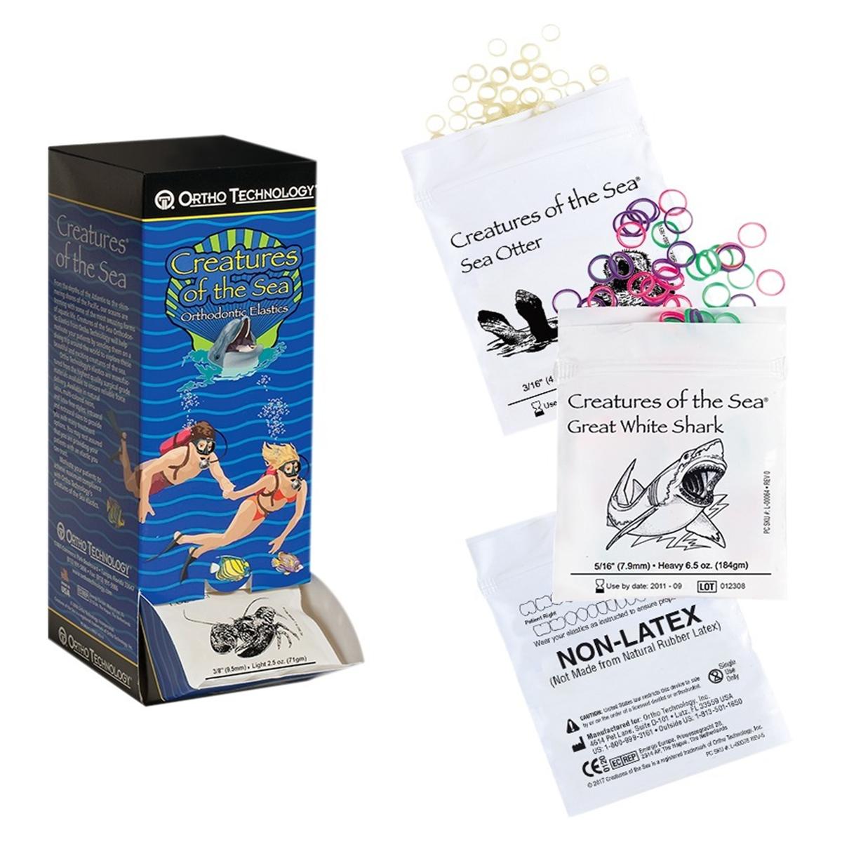 Orthodontic Elastics Leicht 71 g - Seepferdchen, Packung 50 x 100 Stück