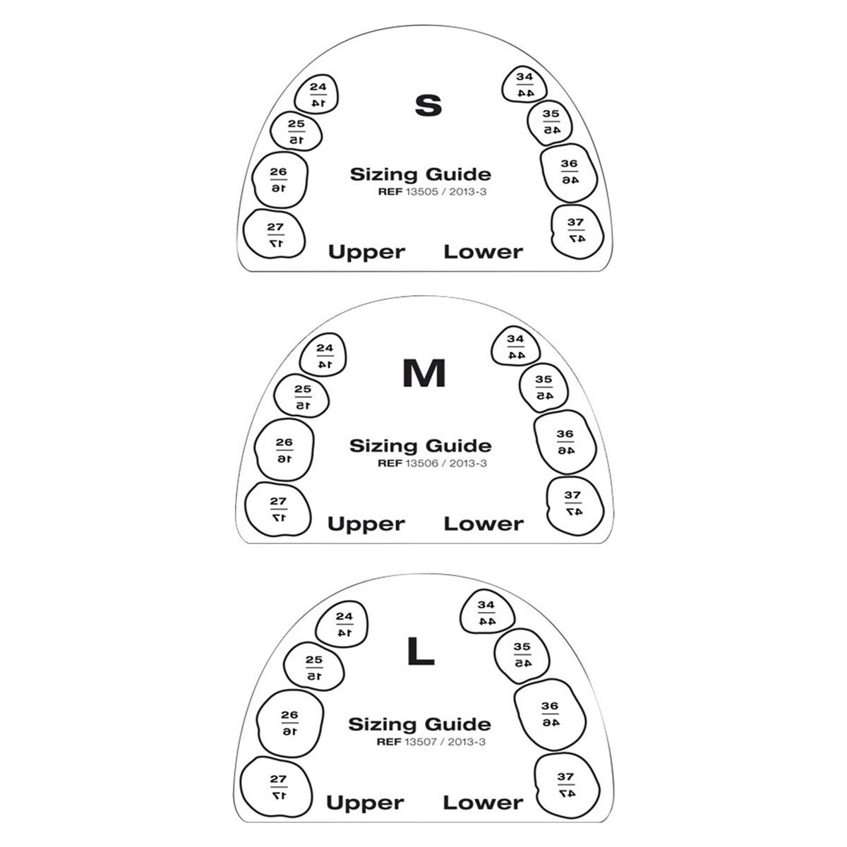 Direct System Occlusion-VD - Sizing Guide Set - Zähne 14 - 17, 24 - 27, 34 - 37 und 44 - 47