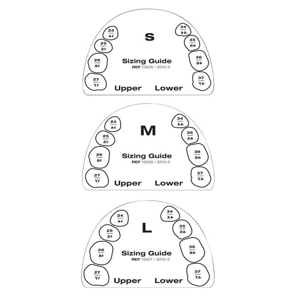 Direct System Occlusion-VD - Sizing Guide Set - Zähne 14 - 17, 24 - 27, 34 - 37 und 44 - 47