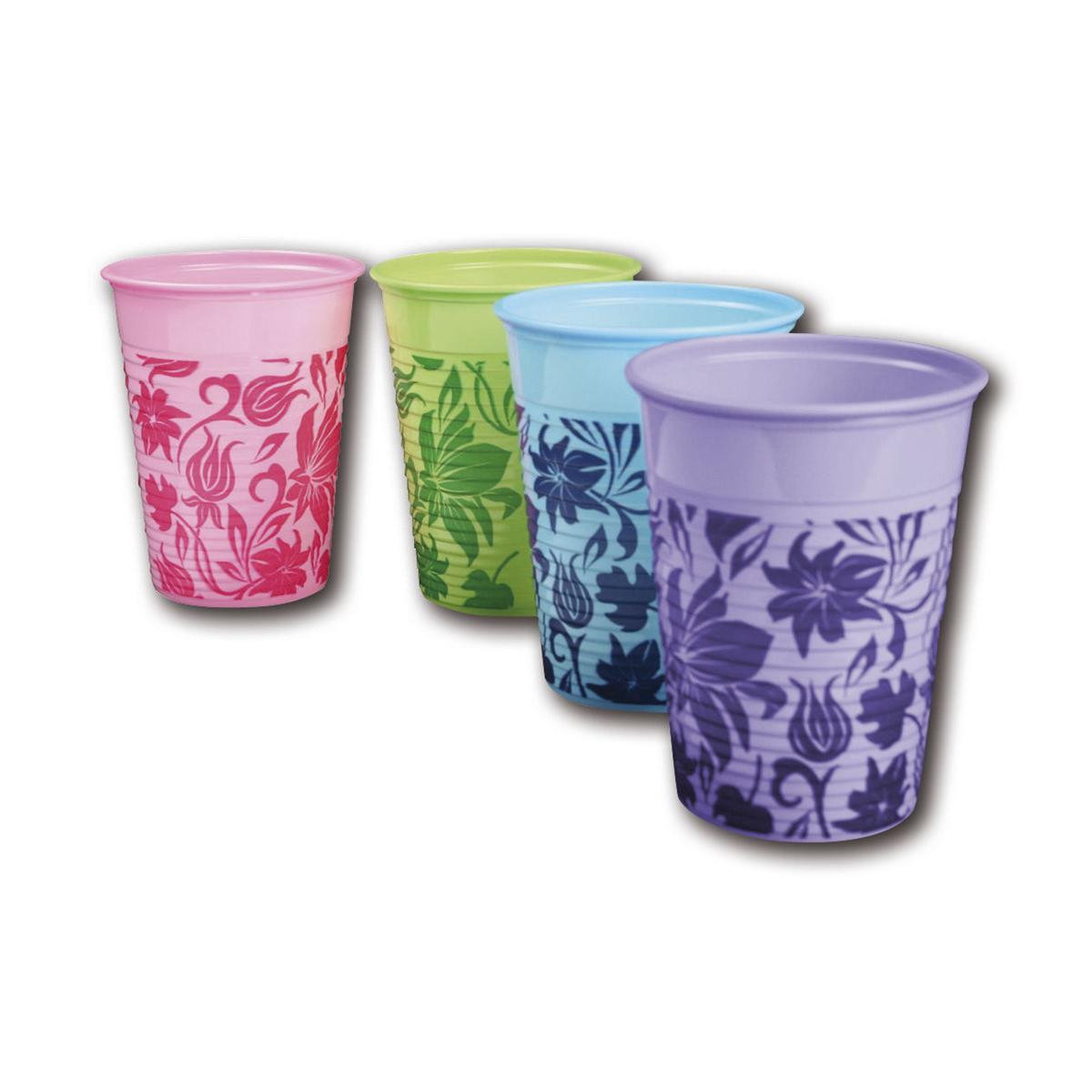 Monoart® Mundspülbecher Flower - Lila, Packung 1.000 Stück