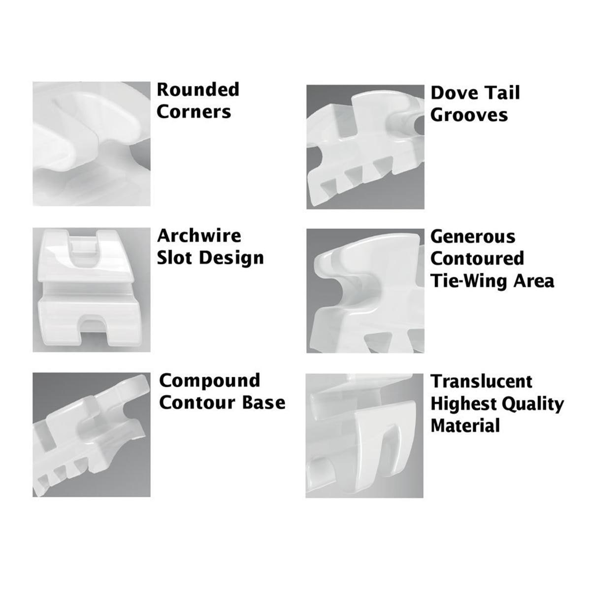 Reflections MBT Prescription .022" Slot, Einzelpackung - Zahn 23 0° Torque, mit Häkchen