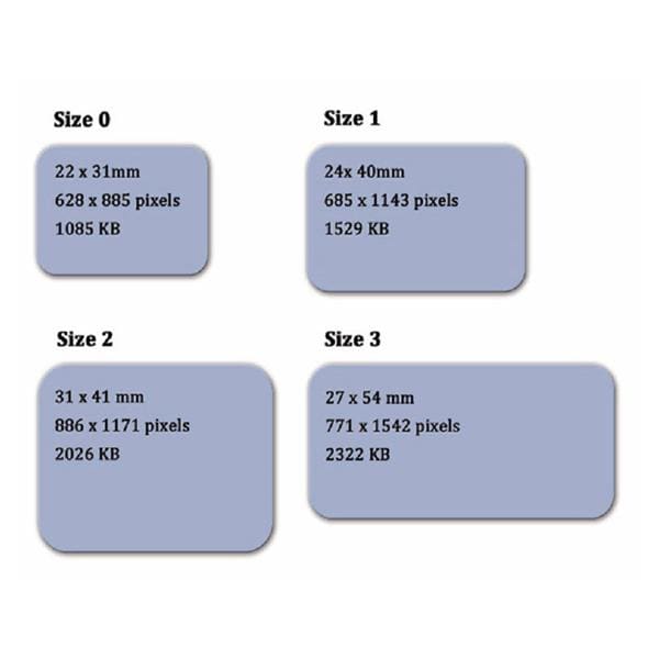 Standard-Speicherfolie PSPIX 1 - Größe 0, 22 x 35 mm, Packung 6 Stück