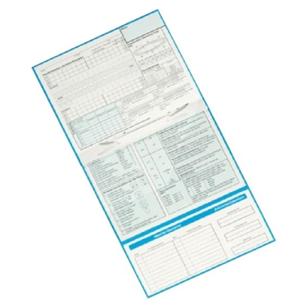 Derfla-Card-Plus Doppelkarte - Blau, Packung 100 Stück