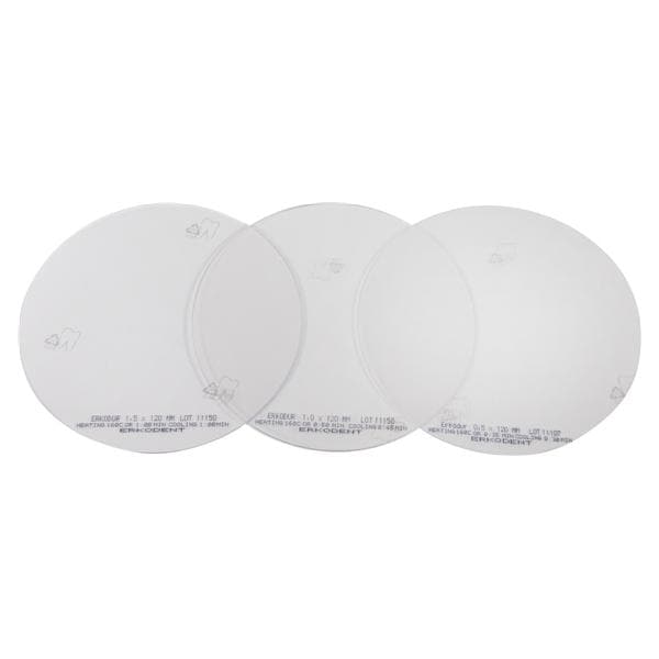 Erkodur klar, mit Isolierfolie, Ø 125 mm (rund) - Stärke 0,5 mm, Packung 100 Stück