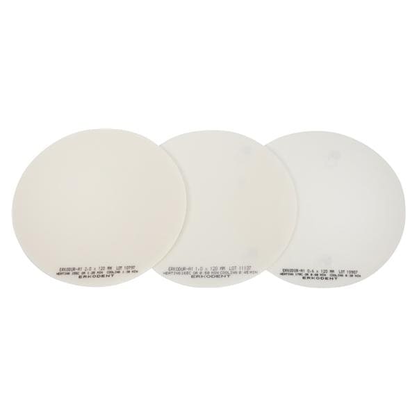 Erkodur-A1 zahnfarben, mit Isolierfolie, Ø 125 mm (rund) - Stärke 1 mm, Packung 20 Stück