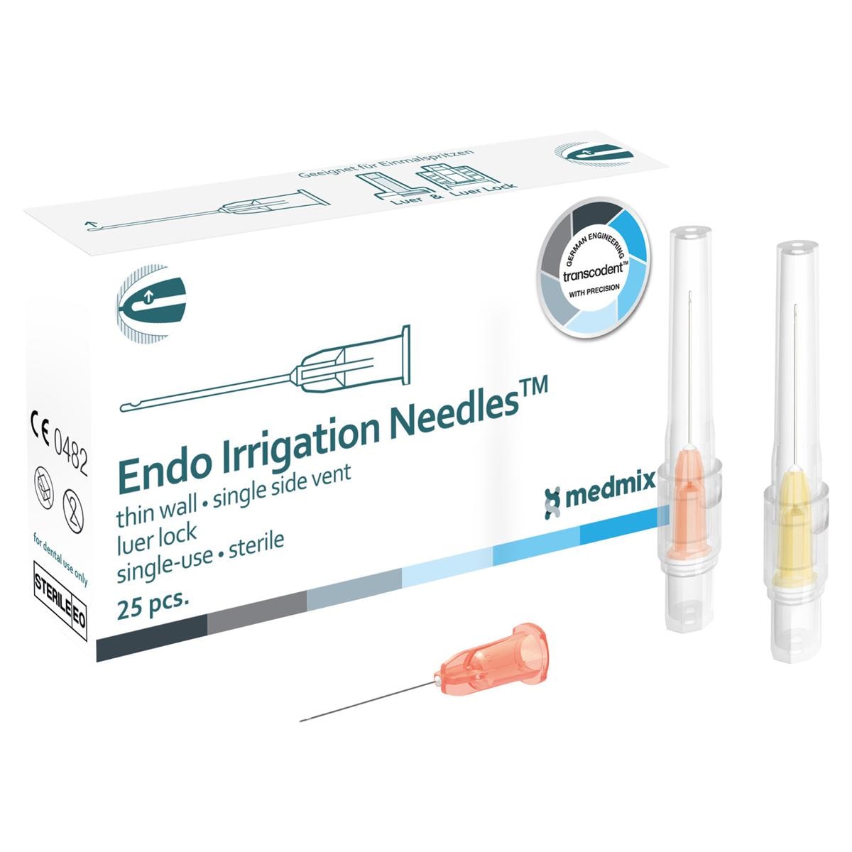 Endo Irrigation Needles™ einseitiger Öffnung - Gelb - 30G, 0,3 x 25 mm, Packung 25 Stück
