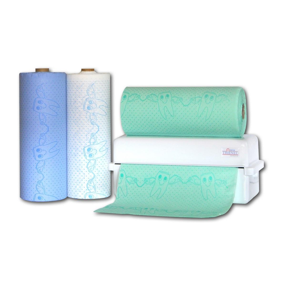 Patienten-Umhang - Zahn - Hellgrün, Rolle 80 Blatt