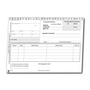 Beleg bei Notfalldienst - Packung 100 Stück