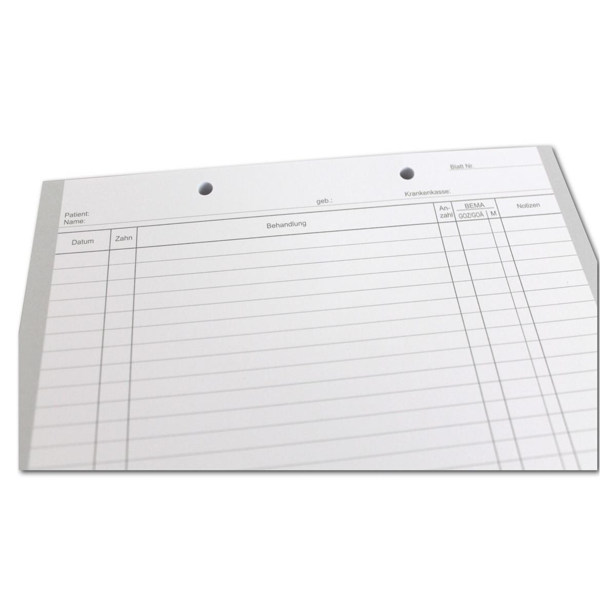 Einlegeblatt D - kopfgelocht - Weiß, Packung 1.000 Stück