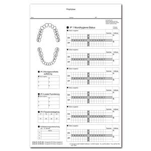 Einlegeblatt Mundhygiene - Packung 100 Stück