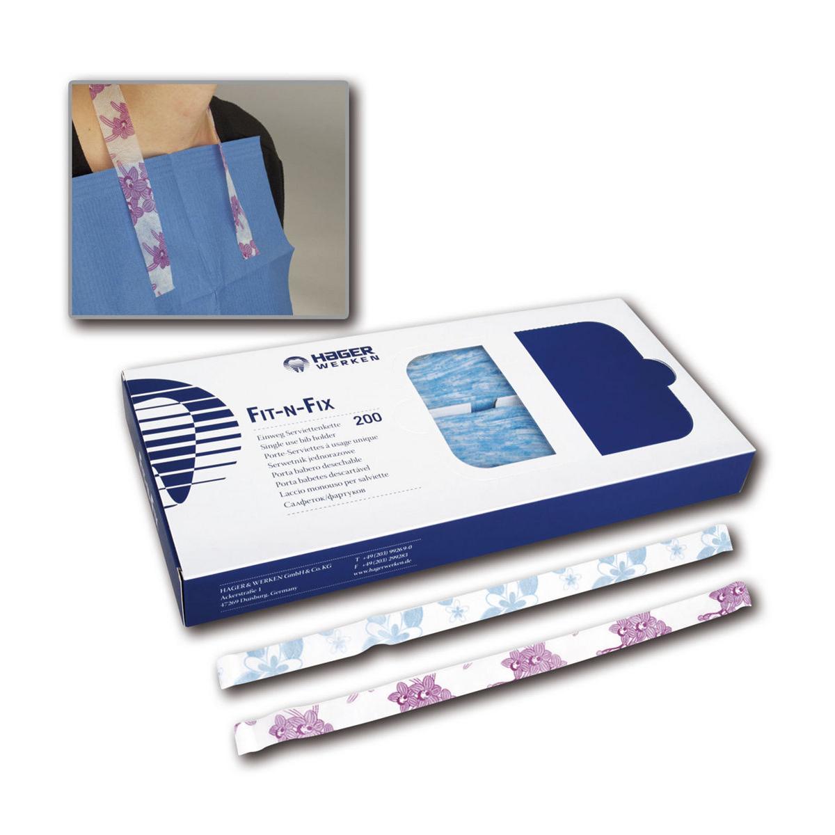 Fit-N-Fix Serviettenhalter - Floral-pink, Packung 200 Stück