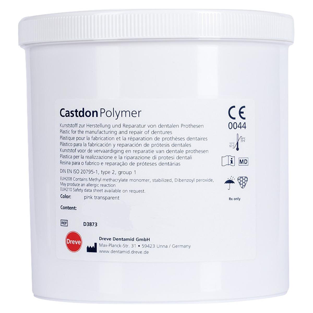 Castdon Polymer Pulver - Rosa-transparent, Dose 1.200 g