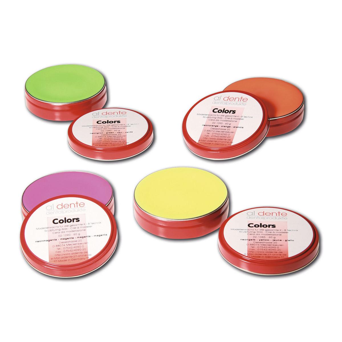 Colors Modellierwachs - Neon grün, Dose 70 g