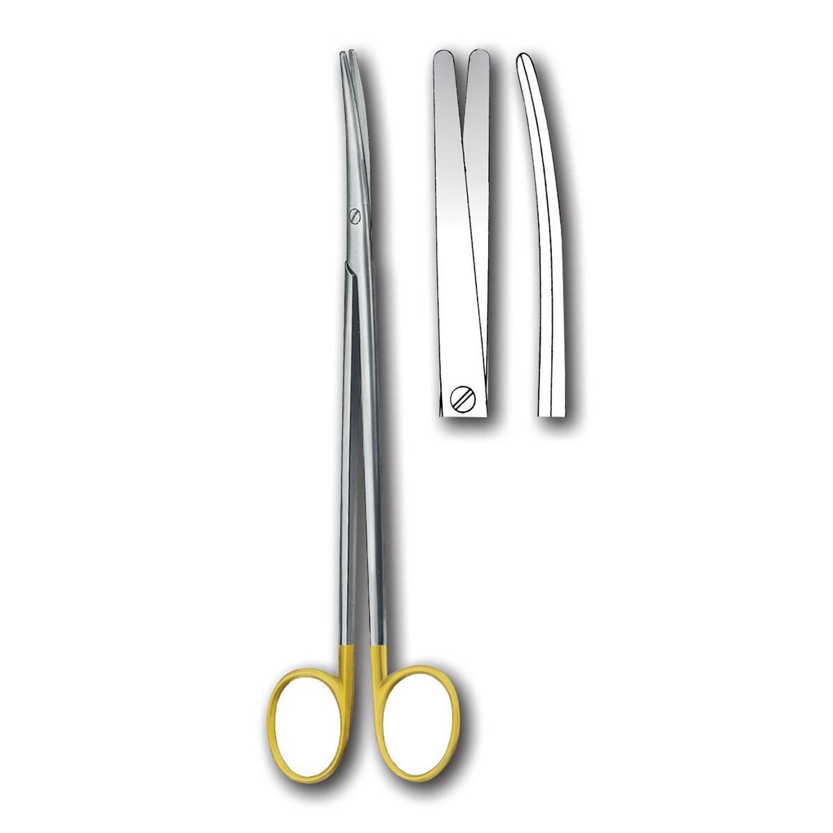 TC Präparierschere - Länge 17,5 cm, gebogen