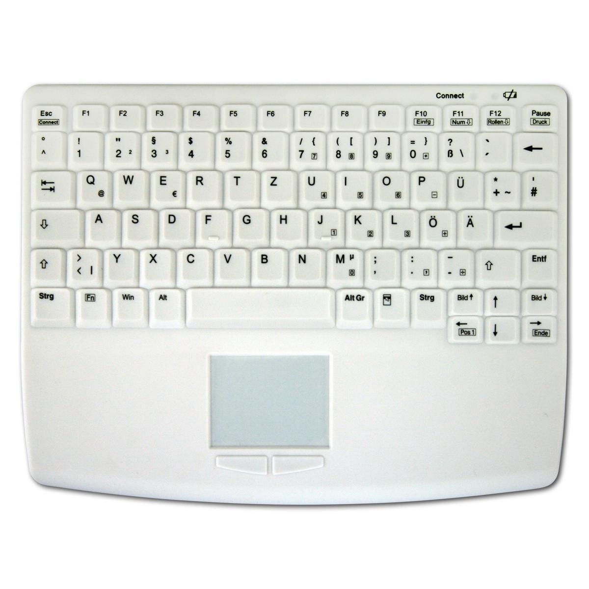 AK Hygienetastatur Touchpad 82 Tasten IP68 - Weiß, mit USB Kabel