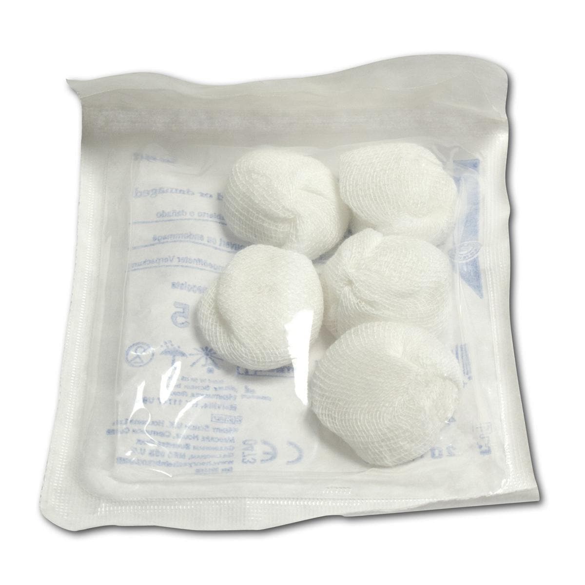 HS-Mulltupfer Mini-Pack, steril - Walnuss, Packung 20 x 5 Stück