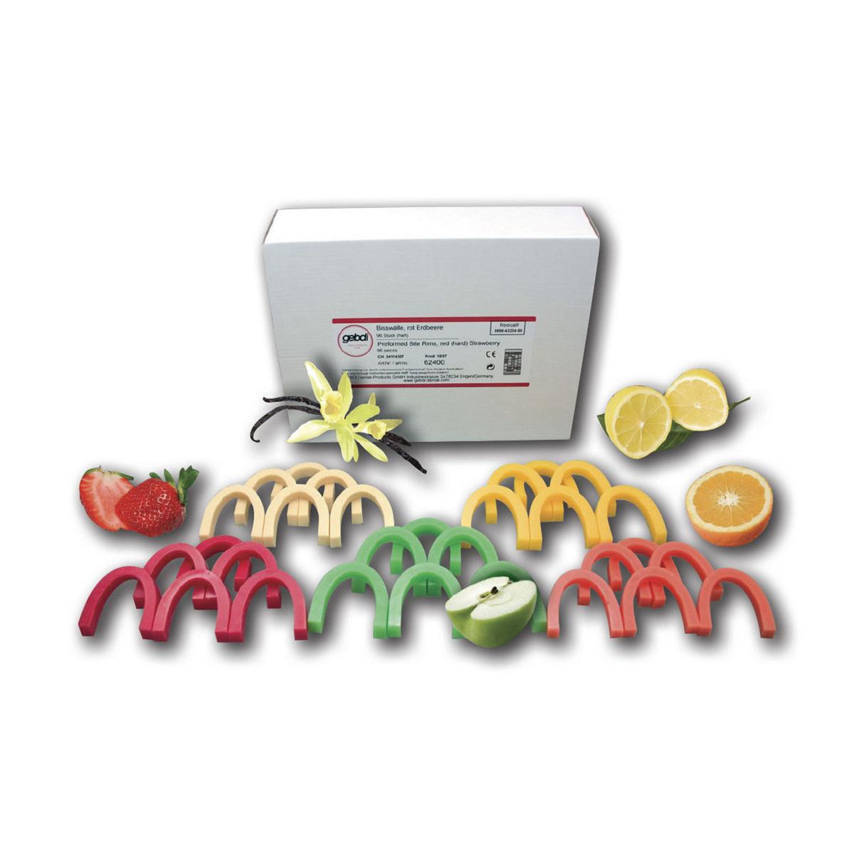 Bisswälle vorgeformt mit Aroma - Dentin - xx-hart, Vanille, Packung 96 Stück