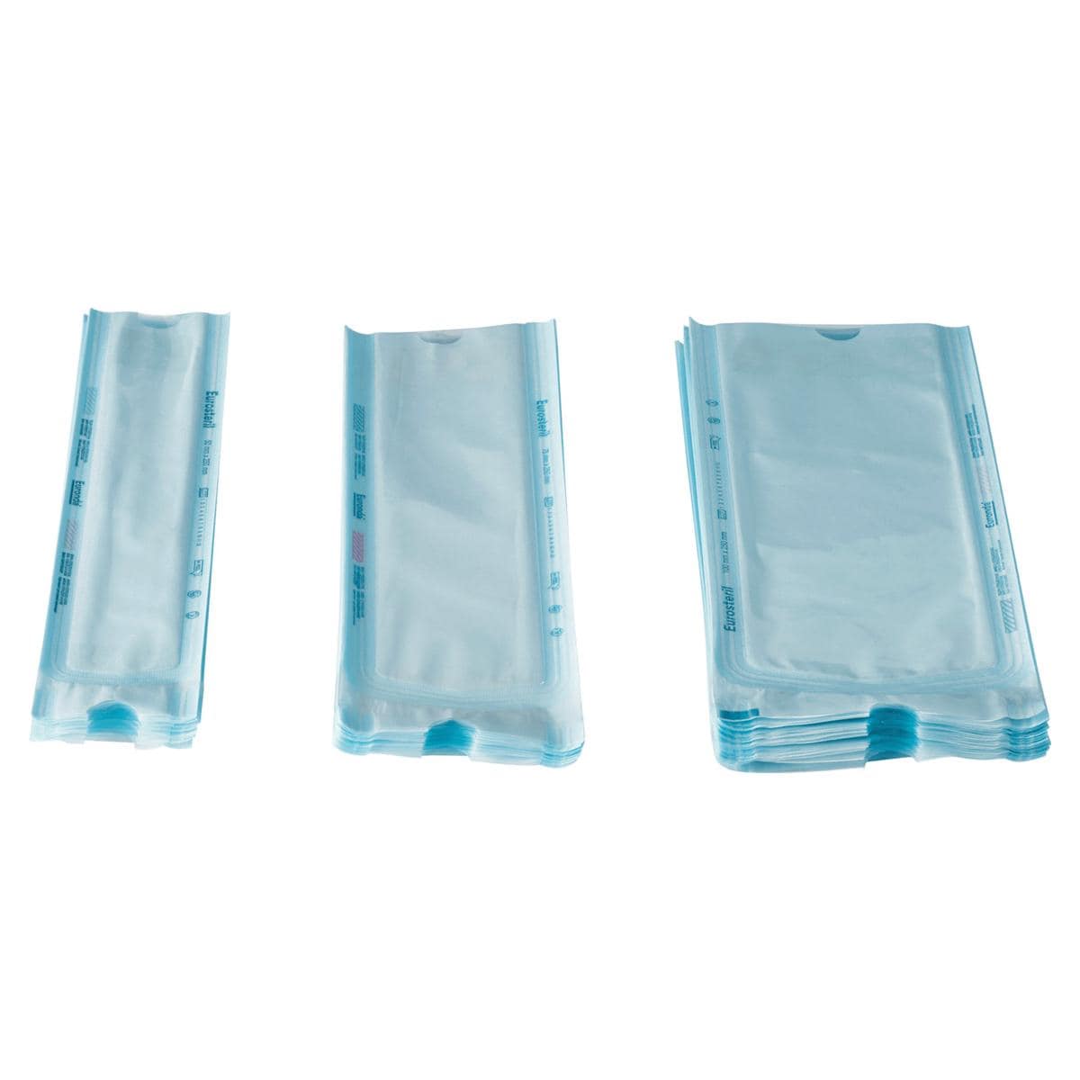 Eurosteril® - Sterilisationsbeutel zum verschweißen - Größe 75 x 250 mm, Packung 500 Stück