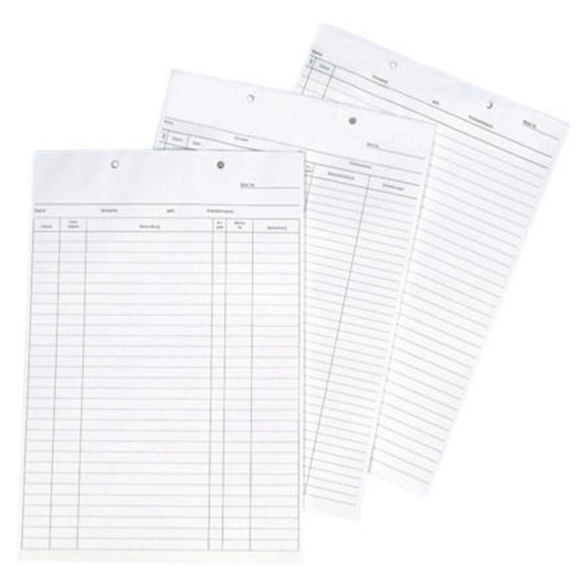 Formblatt C - Weiß, kopfgelocht, Block 100 Blatt